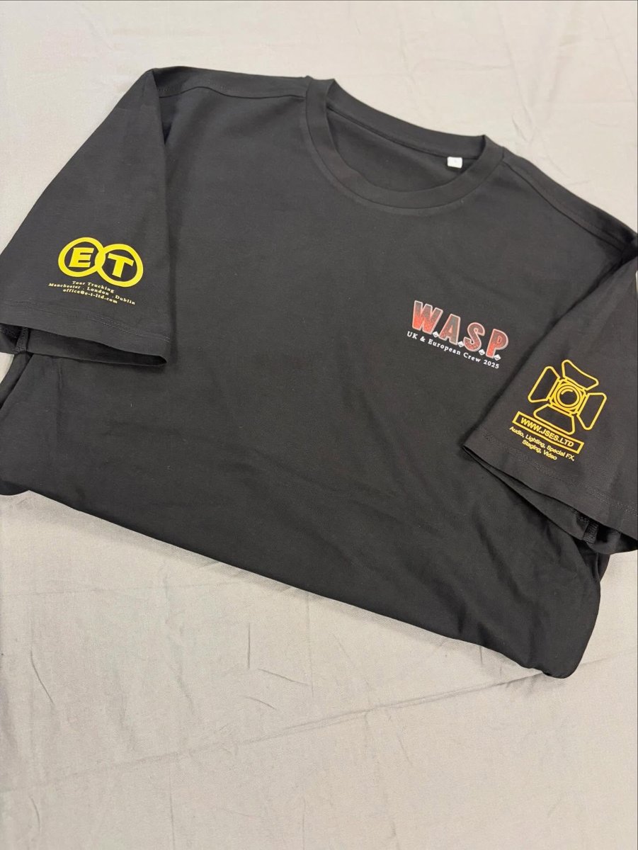 W.A.S.P. crew T-shirt with chest and sleeve printing